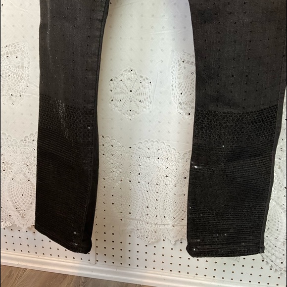 🎈Jane Doe Black Sequins Jeans Casual Cocktail Party SZ 15 SALE❗️ - Picture 3 of 16
